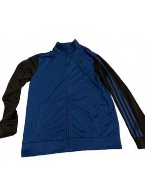 Adidas Boys Activewear XL Blue Black Track Jacket